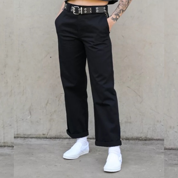 Dickies Roll Hem Belted Cropped Work 